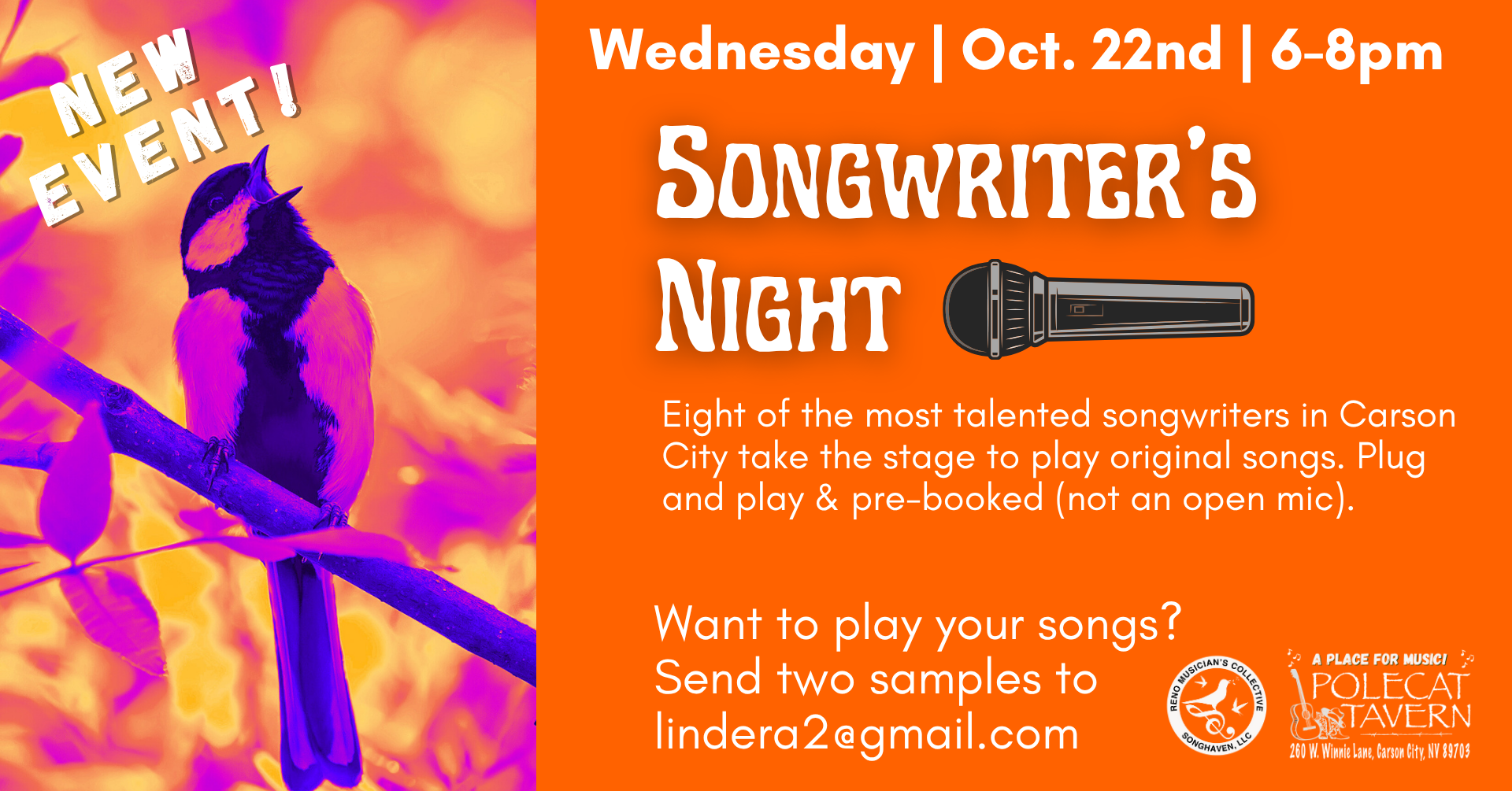 Songwriter’s Night at Polecat Tavern